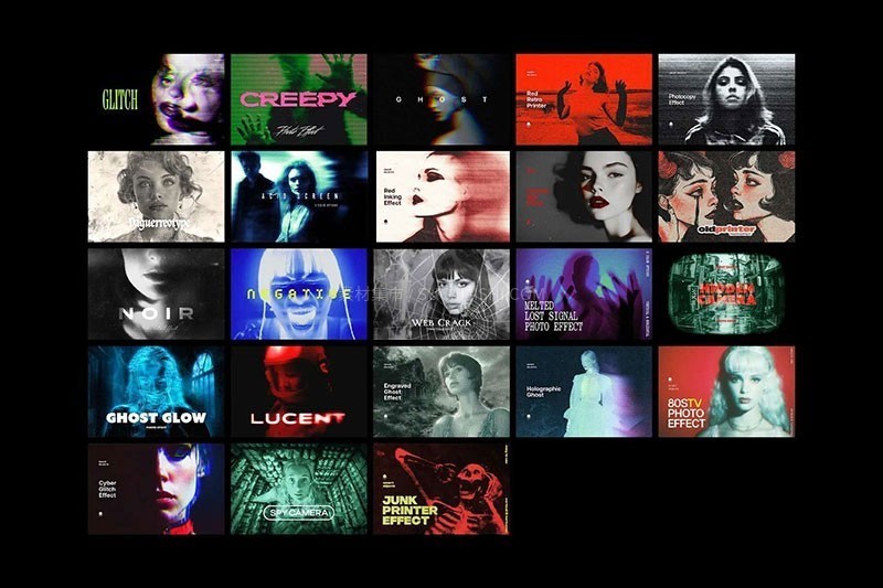 48款万圣节海报文字特效PSD模板